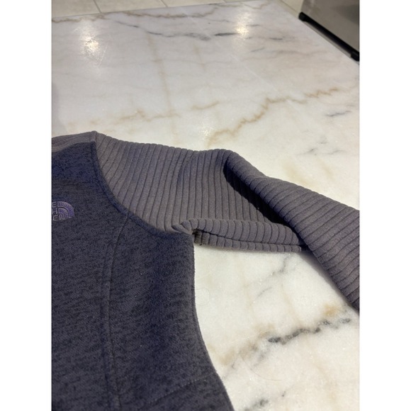 North Face Women's Size Small Full-zip Fleece Hoodie Amazing Condition Gray - Picture 9 of 12